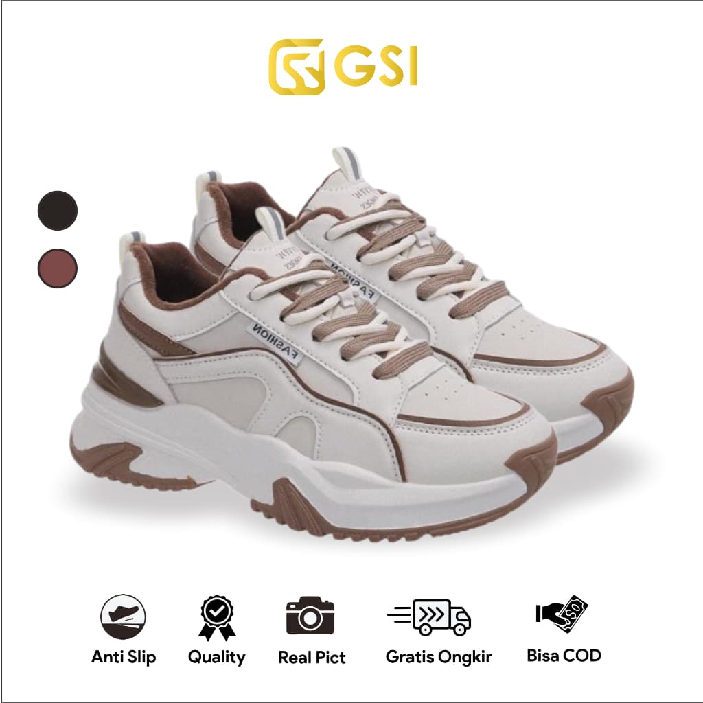 GSI Chaewon 1313 Sepatu Sneakers Wanita Casual Sport Olahraga Running Lari Cewek Shoes SIZE "37-40"