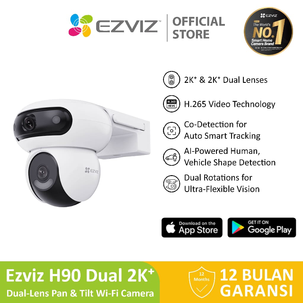 Ezviz H90 Dual 2K+ Smart Home Dual Lens 4MP+4MP IP Camera Security CCTV Outdoor