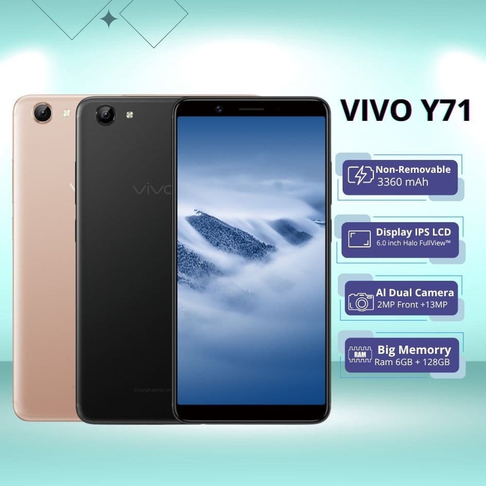 Promo Handphone Asli Ori Vivo Y71 Android Smartphone 6+128 Garansi