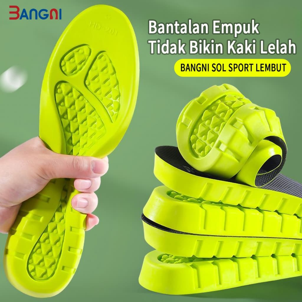 BANGNI Insole Sepatu Olahraga Insole Antibacterial Insole Anti Bau Insole Sepatu Empuk Insole Sepatu Pria Insole Sepatu Wanita Bantalan Sepatu Empuk Alas Sepatu Sol 1333