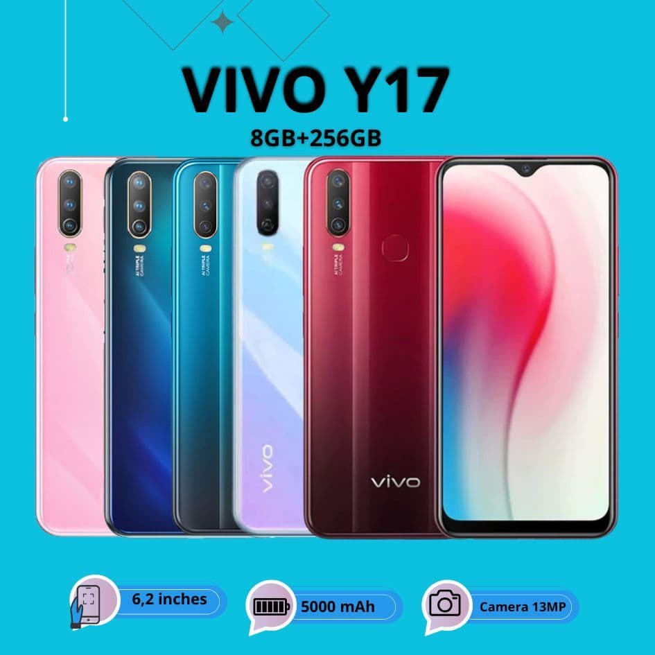 Smartphone asli Ori Handphone Android  vivo Y17 RAM 8/256GB Fullset 6.35 'FHD-LCD