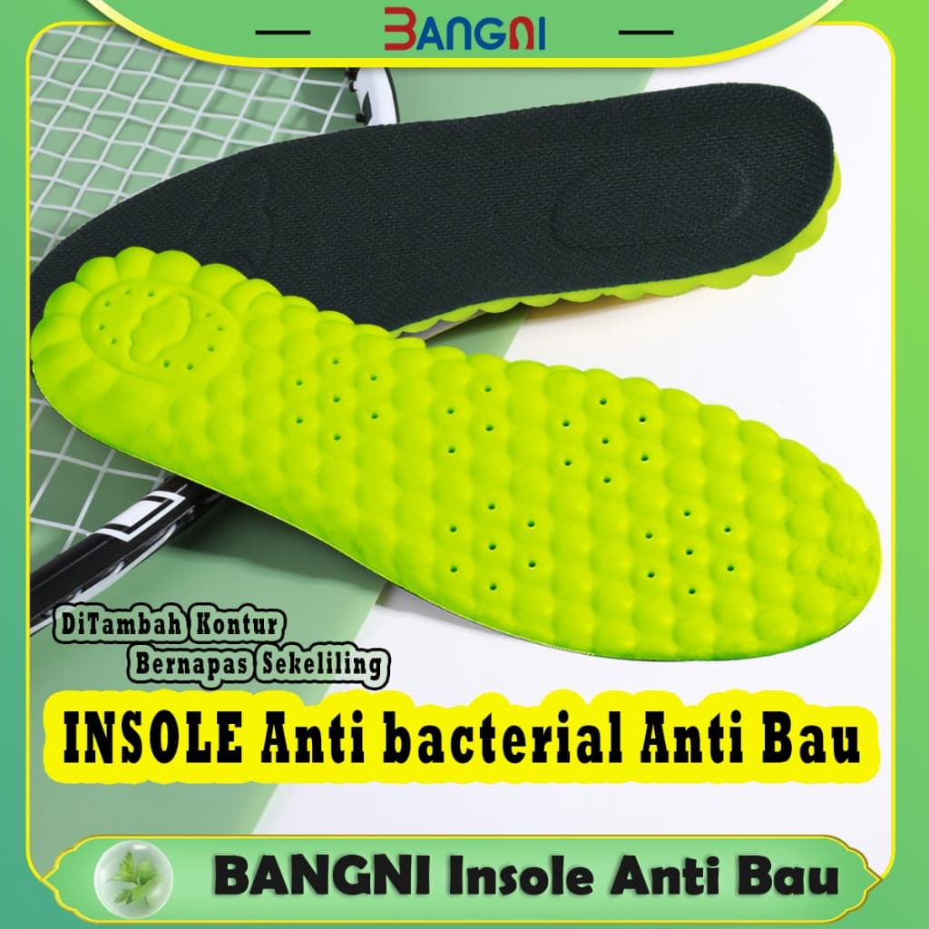 BANGNI Insole Sepatu Antibakteri Atau Anti Bau/Insole Sepatu Unisex Pria dan Wanita/Insole Sepatu Empuk/Alas Kaki Sepatu SOL-003B