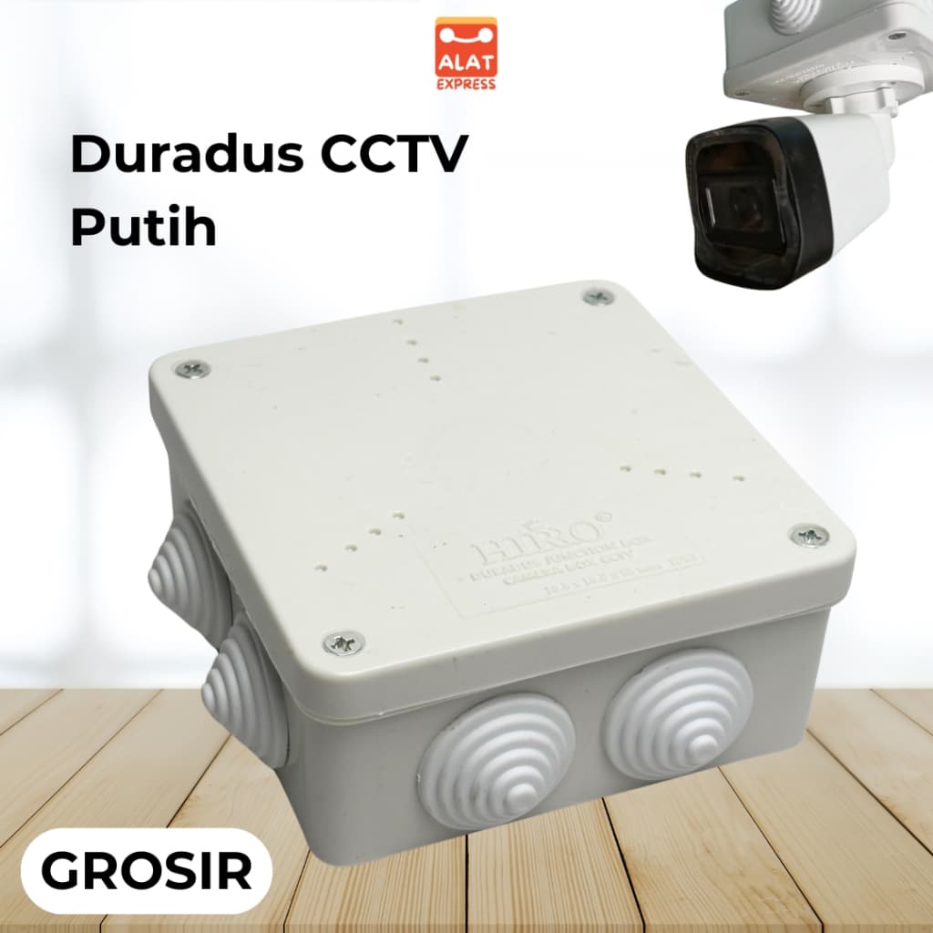 Duradus Doradus Dorados Junction Box CCTV Hiro Putih tahan air 10,5 x 10,5 x 5,5 cm (3/4")