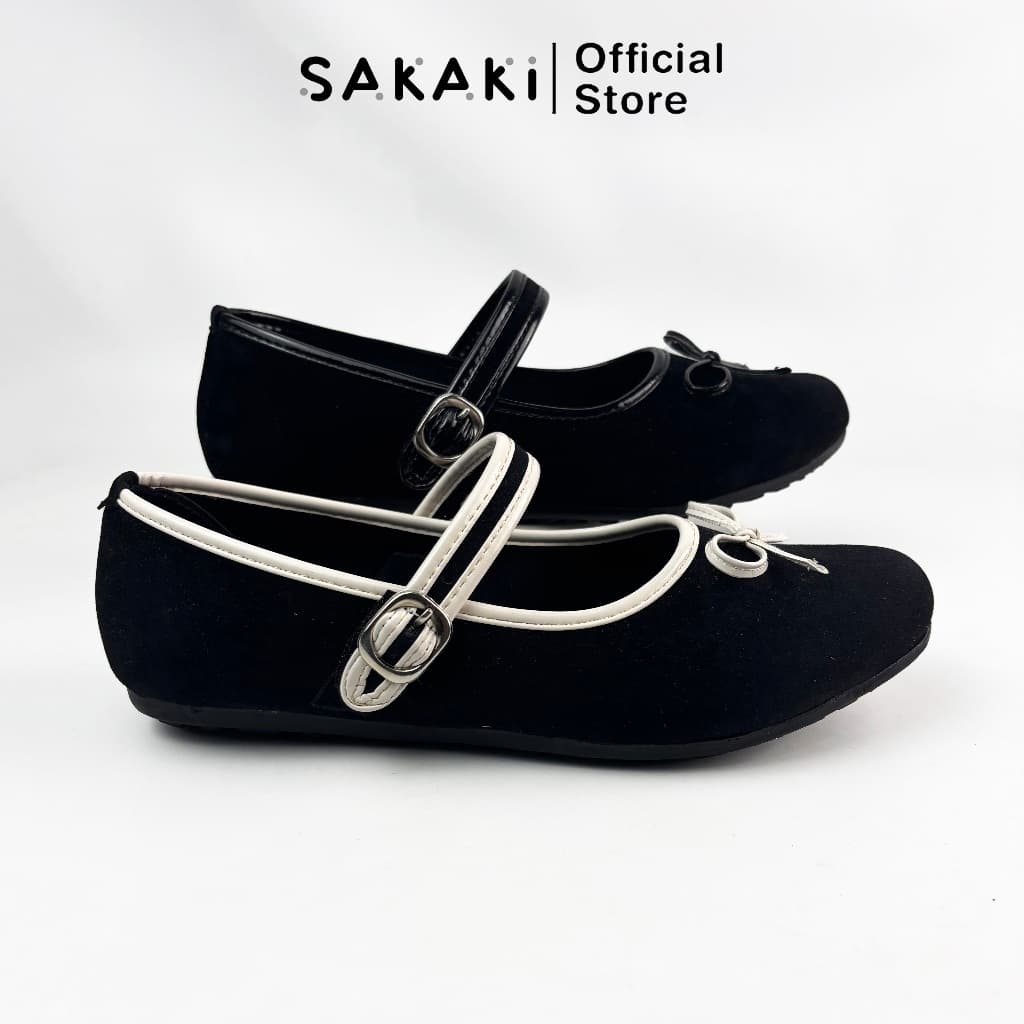 SAKAKI Baleva - Sepatu flatshoes Wanita Bludru