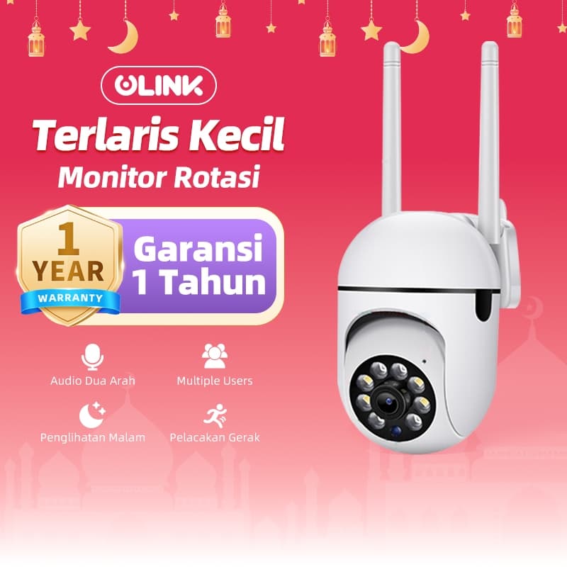 ULINK Y33 PTZ 3MP Outdoor CCTV Pelacakan Manusia HD Penglihatan Malam Nirkabel Kamera Tahan air Tahan