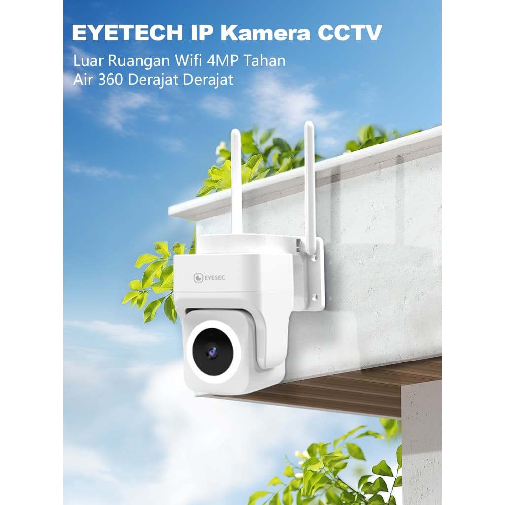 EYESEC IP Kamera luar CCTV Wifi 4MP Waterproof 360 degree Derajat 3X Zoom Optik mendukung Tuya APP+Micro SD