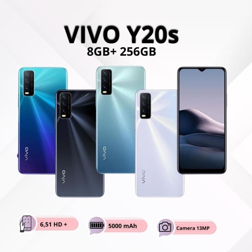Smartphone Vivo Y20s RAM 8/256GB camera 13MP PROMO handphone