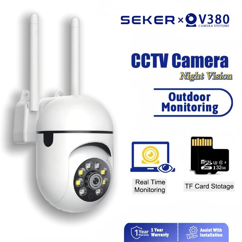 V380 Pro CCTV Dual Lens Outdoor Wifi CCTV Kamera Human Tracking IP66 Weather-Proof CCTV Kamera
