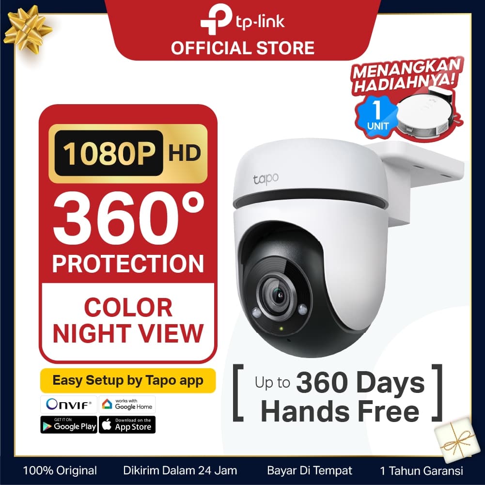 TP-Link Tapo C500 C510W C520WS | 1080P Kamera CCTV Outdoor | PTZ IP WiFi Camera | 2MP | IP65 Waterproof | Video | 512Gb SD Card