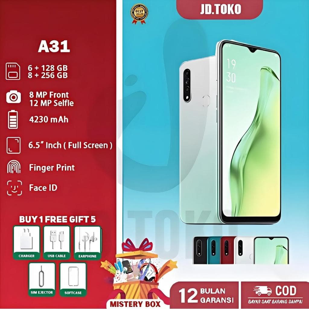 HP OPPO A31 Ram 8/256 GB Smartphone Garansi 1 Tahun Grosir