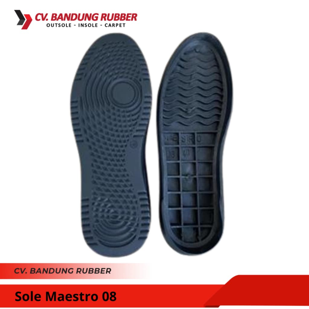Outsole PVC Maestro 08 Hitam Untuk Sepatu Casual Pria Sepatu Kuliah Sepatu Santai Sepatu Lari Sol Sepatu Sekolah Sol Sneakers Walk Shoes dari Pabrik Sol Karet Bahan PVC Kuat Tahan Lama