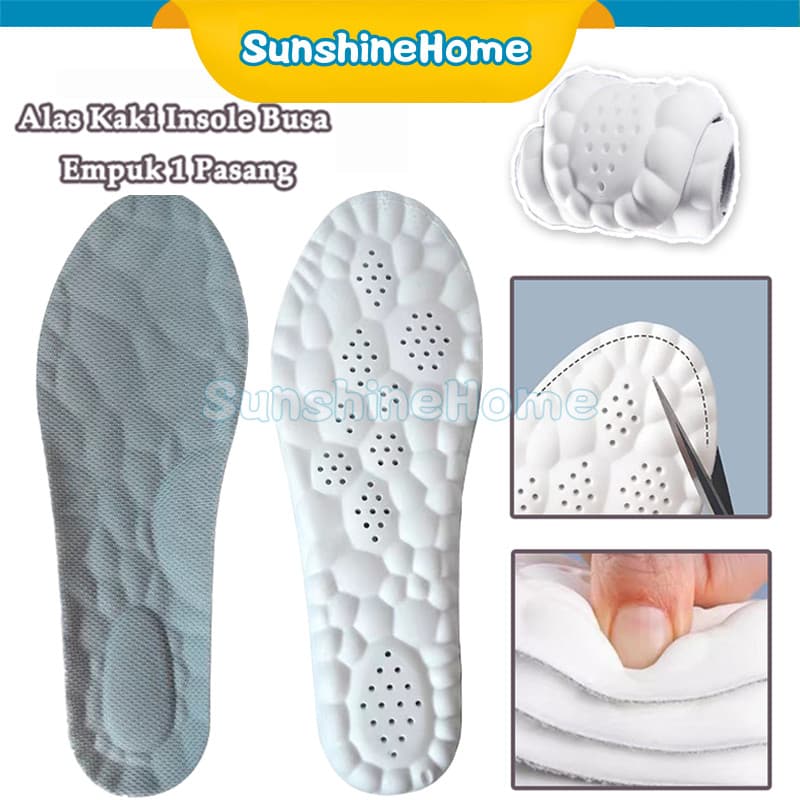 Insole Sepatu Super Empuk Bahan Busa Eva / Sol Sepatu Olahraga / Alas Dalam Sepatu / Alas Kaki Insole Super Empuk Sepatu Pria Dan Wanita 4D Sol